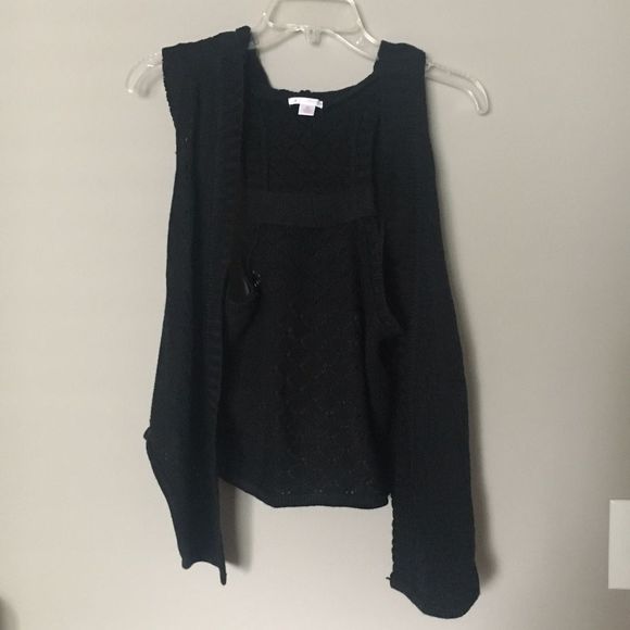 NWT Xhilaration Black Sweater Vest Medium - Picture 1 of 4